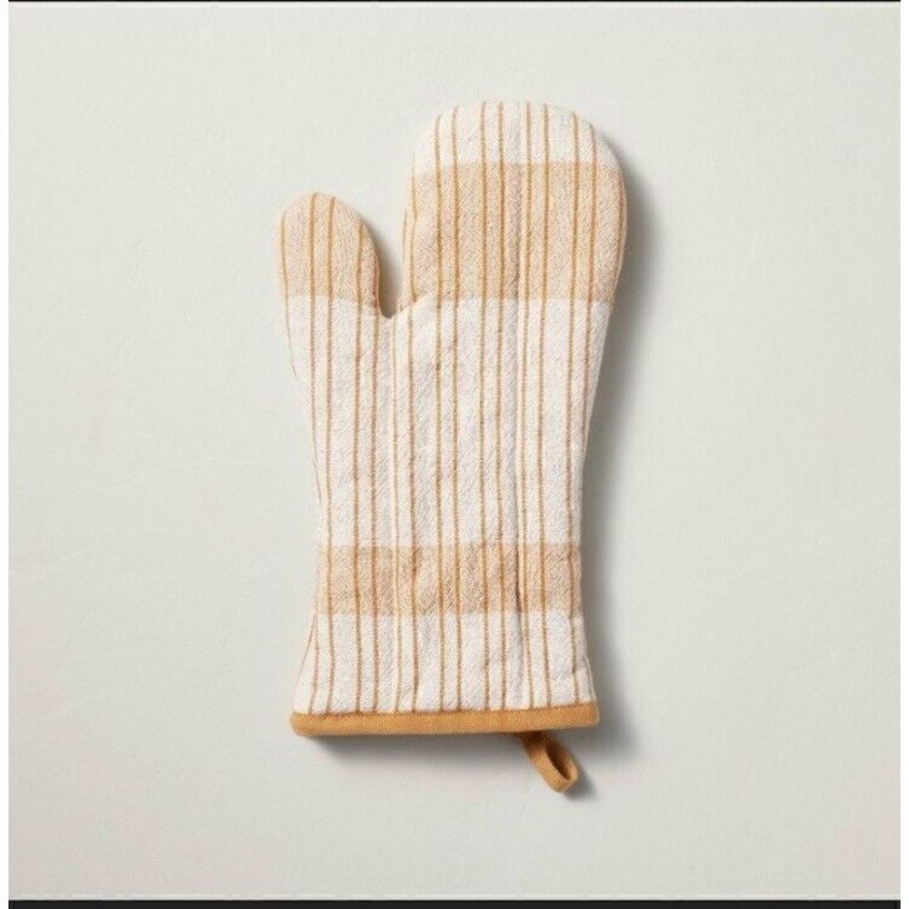 Hearth and Hand by Magnolia  Brown Striped Oven Mitt